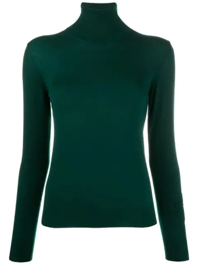 Barrie Turtleneck Cashmere Jumper In Green