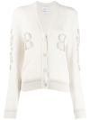 Barrie V-neck Cashmere Cardigan In White