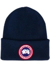 CANADA GOOSE KNITTED LOGO BEANIE