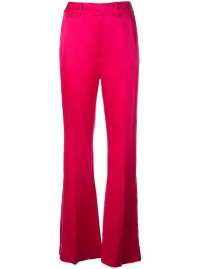 Adeam High-waisted Flared Trousers In Fuschia