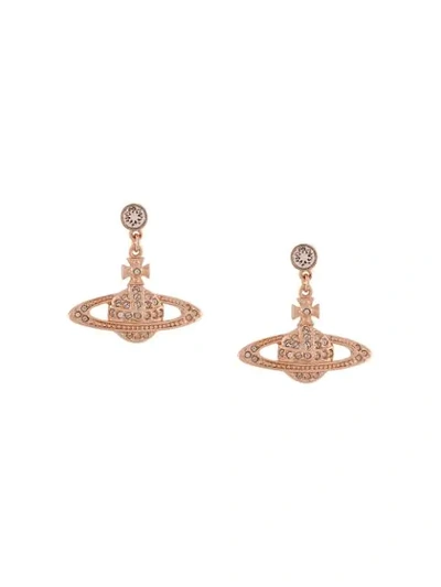 Vivienne Westwood Small Relief Drop Earrings In Metallic