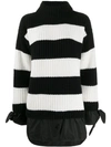 MONCLER STRIPED LAYERED JUMPER