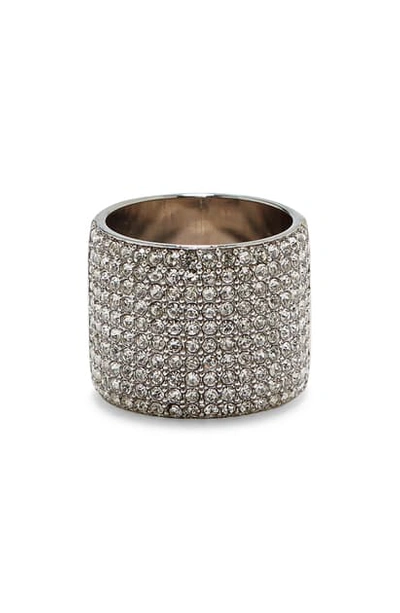 Vince Camuto Pave Cigar Band Ring In Silver