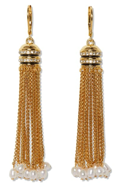 Vince Camuto Tassel Fringe Earrings In Gold