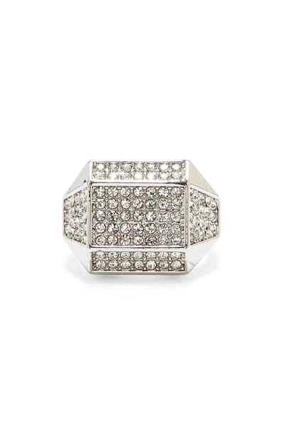 Vince Camuto Geometric Pave Ring In Silver