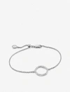 MONICA VINADER WOMENS STERLING SILVER RIVA CIRCLE STERLING SILVER DIAMOND BRACELET,616-10058-SSBLRICIDIA