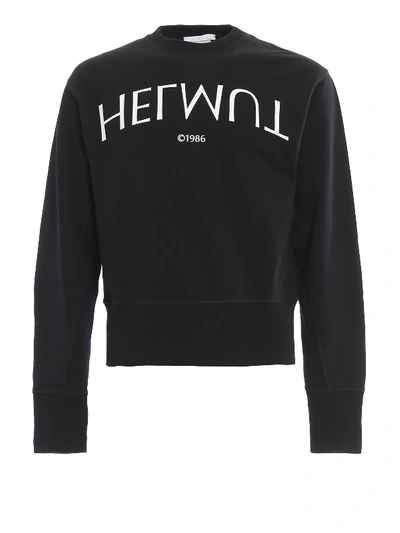 Helmut Lang Logo Print Sweatshirt In Black
