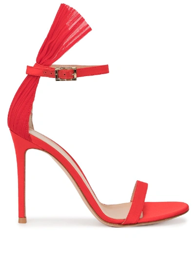 Gianvito Rossi Pleat Detail Sandals In Red