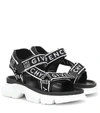 GIVENCHY JAW LEATHER-TRIMMED SANDALS,P00407837