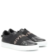 GIVENCHY URBAN STREET LEATHER SNEAKERS,P00407844