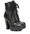 PRADA LEATHER ANKLE BOOTS,P00412406
