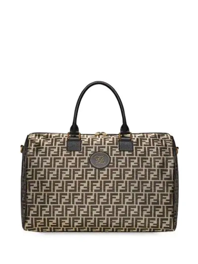 Fendi Ff Motif Travel Bag In Gold