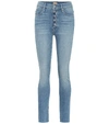 MOTHER THE FLY CUT STUNNER SKINNY JEANS,P00420719