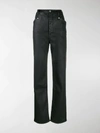 RICK OWENS DRKSHDW WAXED FABRIC JEANS,DS19F6315SBW14461829