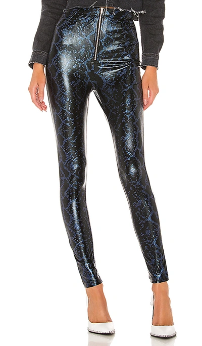 Superdown Tabatha High Waist Pant In Blue Snake