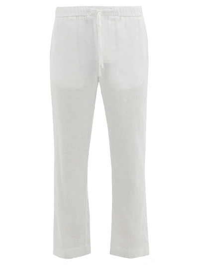Frescobol Carioca Straight Leg Drawstring Waist Trousers In White