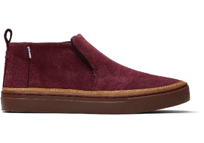 Toms Raisin Suede Women's Paxton Slip-ons Shoes In Burgundy