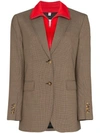 BURBERRY HOUNDSTOOTH LAYERED BLAZER