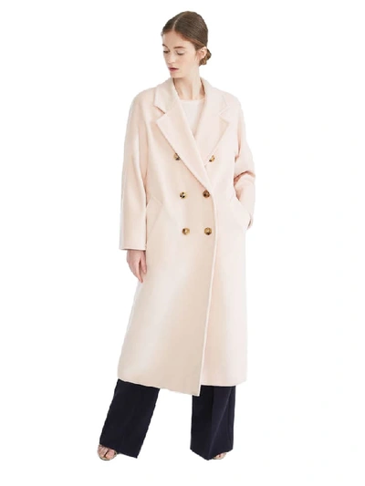 Max Mara Madame Double-breasted Wool And Cashmere-blend Coat In Pink