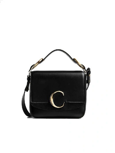 Chloe C Logo Small Square Bag In Black ModeSens