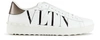 Valentino Vltn Open Low-top Sneakers In Bianco Nero