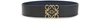 Loewe Reversible Anagram Leather Belt In Black Navy Gold