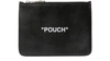 OFF-WHITE QUOTE CLUTCH BAG,OFFBN63QBCK