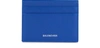 BALENCIAGA VILLE LEATHER CARDHOLDER,579311-0OTN3/ELECTRI BLUE/L WHITE