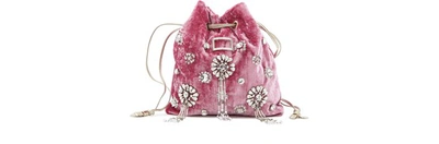 Roger Vivier Viv Pocket Grand Soir Embellished Bag In Fuchsia