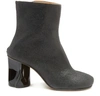 Maison Margiela Crushed-heel Gitter Ankle Boots In Black