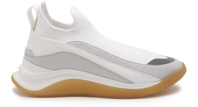 Sportmax White Leather Slip On Sneakers