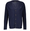 Acne Studios Face Patch V-neck Cardigan In Navy Blue