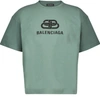 BALENCIAGA T-SHIRT,583212 TFV65 4262 WASHED GREEN BLACK