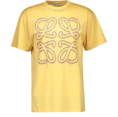 Loewe Flower Anagram Patch T-shirt In Light Yellow