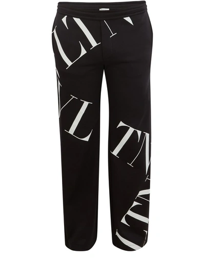 Valentino New Logo Joggers In Nero Bianco