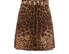 Dolce & Gabbana Leopard-print Wool-crepe Skirt In Leo