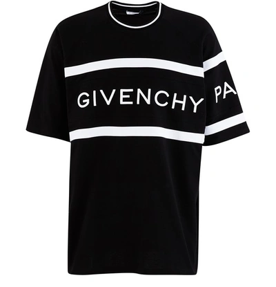 Givenchy Slim Fit Logo 搭接t恤 In Black