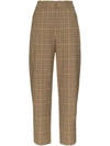 TOTÊME NOVARA STRAIGHT-LEG CHECK TROUSERS