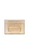 MOSCHINO embellished logo plaque card holder