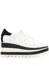 Stella Mccartney Sneak Elyse Logo Print Platform Sneaker In White