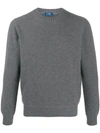 Barba Napoli Rib-trimmed Cashmere Jumper In Grey