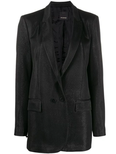 Pinko Front Buttoned Blazer In Z99 Black