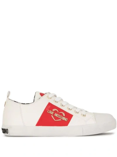 Love Moschino Sneakers With Heart And Logo In Lmo.100