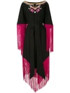 MANISH ARORA FRINGE-TRIMMED MIDI DRESS