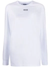 MSGM LOGO PRINT LONG-SLEEVED T-SHIRT