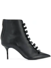 MSGM LOGO BOW POINTED TOE BOOTS