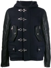 BALMAIN BI-MATERIAL HOODED JACKET