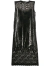 PACO RABANNE CHAINMAIL LACE MIDI DRESS