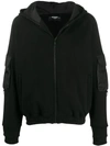REPRESENT DUAL-FABRIC HOODED JACKET