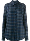 MARTINE ROSE CHECK PRINT LONG-SLEEVED SHIRT